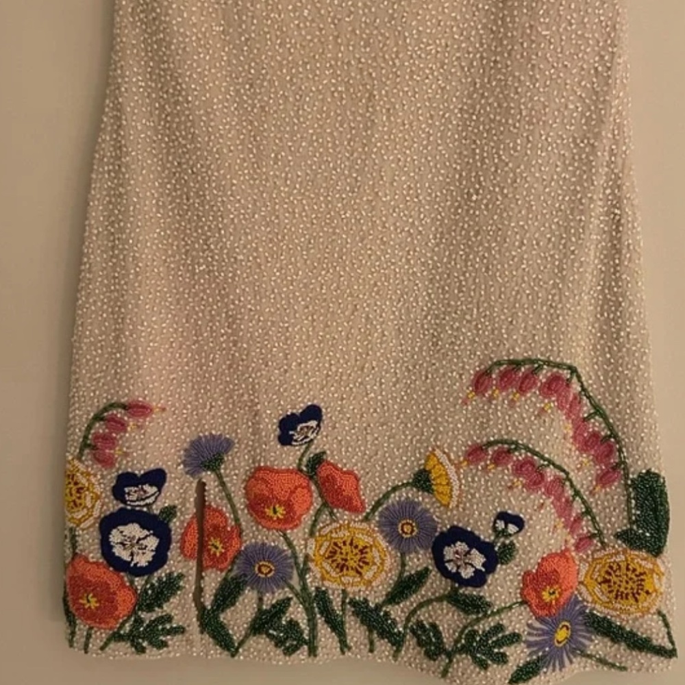 STAUD Beaded Floral Mini Dress – Size S - Picture 3 of 3